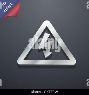 voltage icon symbol. 3D style. Trendy, modern design with space for your text Vector Stock Vector
