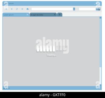 Website loading in flat style  web browser Stock Vector