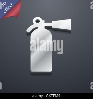 extinguisher icon symbol. 3D style. Trendy, modern design with space for your text Vector Stock Vector