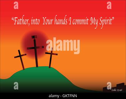 I Commit My Spirit Stock Vector