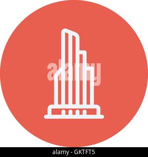 Office building thin line icon Stock Vector
