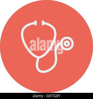 Stetoscope thin line icon Stock Vector
