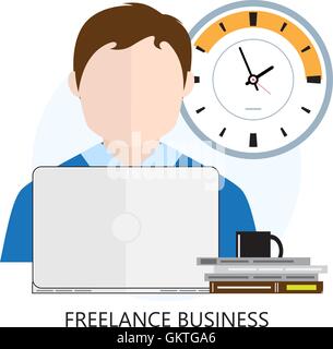 Freelance Business Icon Stock Vector
