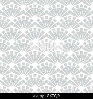 Vector Gray Fans Texture Seamless Pattern Stock Vector