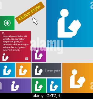 read a book icon sign. buttons. Modern interface website buttons with cursor pointer. Vector Stock Vector