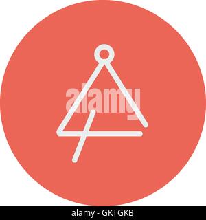 Triangle thin line icon Stock Vector