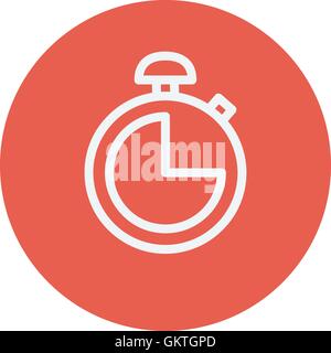 Stopwatch thin line icon Stock Vector