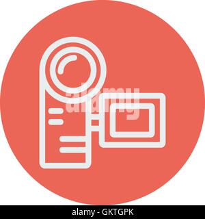 Camcorder thin line icon Stock Vector