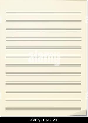 Note paper for musical notes Stock Vector