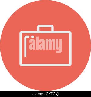 Briefcase thin line icon Stock Vector