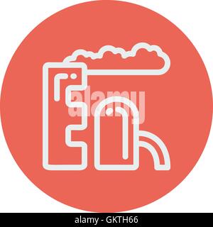 E-station thin line icon Stock Vector