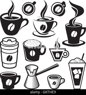 Coffee cup icons Stock Vector