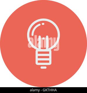 Light bulb thin line icon Stock Vector