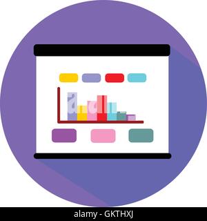 projector screen Stock Vector