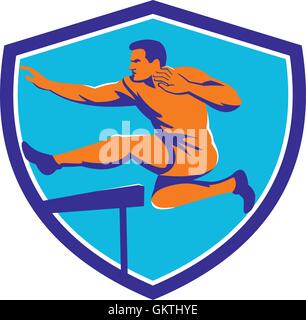 Track and Field Athlete Jumping Hurdle Clipart Stock Vector Image & Art ...