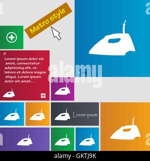 Iron icon sign. buttons. Modern interface website buttons with cursor pointer. Vector Stock Vector