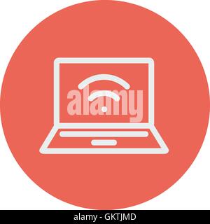 Internet wifi thin line icon Stock Vector