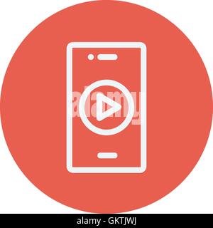 Knob for high and low volume thin line icon Stock Vector