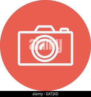 Camera thin line icon Stock Vector