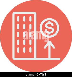Good location high price thin line icon Stock Vector