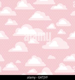 seamless pattern with clouds Stock Vector