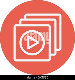 Media player thin line icon Stock Vector