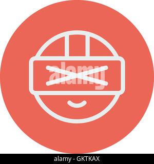 Virtual reality headset thin line icon Stock Vector