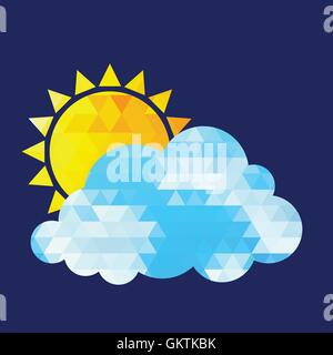 Weather Icon on black background Stock Vector