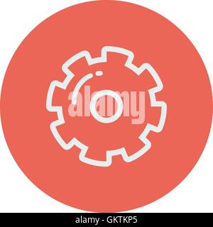 Gear thin line icon Stock Vector