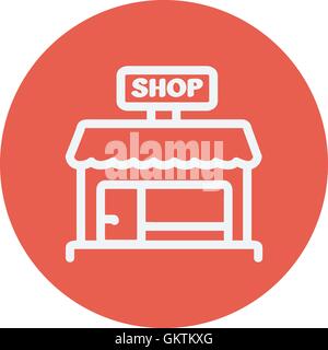 Business shop thin line icon Stock Vector