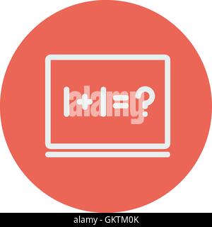 NUmbers on the blackboard thin line icon Stock Vector