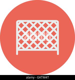 Ice hockey goal net thin line icon Stock Vector