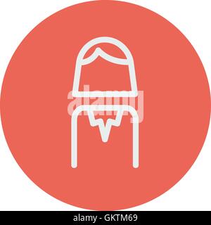 Female thin line icon Stock Vector
