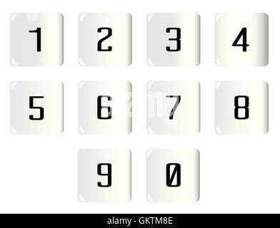 Dice Numbers Stock Vector