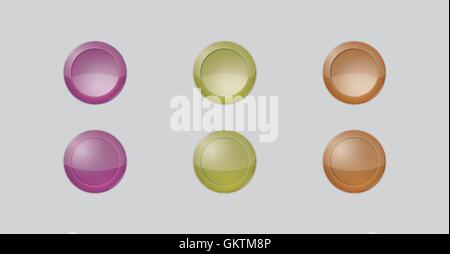 six gray badges Stock Vector