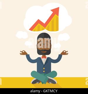 African Businessman get the idea Stock Vector