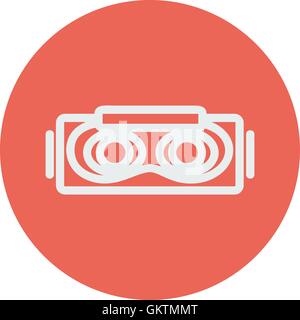 Virtual reality mask thin line icon Stock Vector