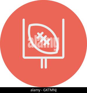 Football poster thin line icon Stock Vector