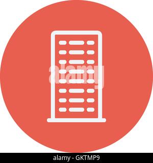 Building thin line icon Stock Vector