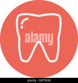 Tooth thin line icon Stock Vector