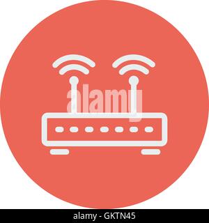 Wireless router thin line icon Stock Vector