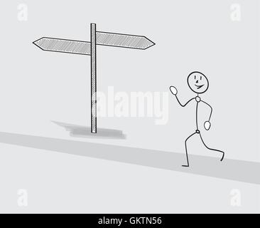 man running on the street Stock Vector