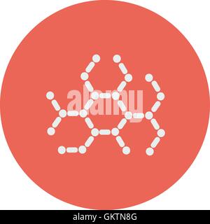 DNA molecules thin line icon Stock Vector