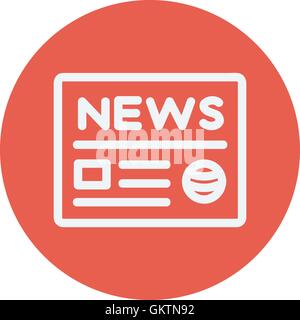 Newspaper thin line icon Stock Vector
