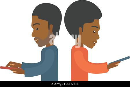 Businessmen with mobile phone Stock Vector