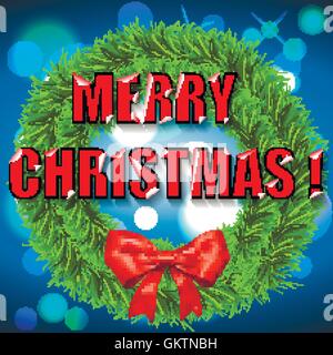 Christmas wreath. Vector Stock Vector