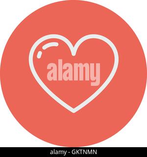 Heart thin line icon Stock Vector