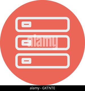 Optical drive thin line icon Stock Vector