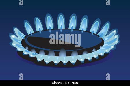 Flames of gas Stock Vector