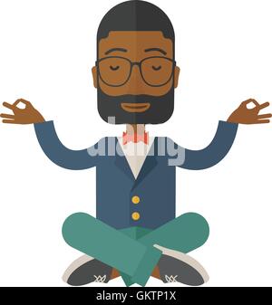 African Businessman get the idea Stock Vector